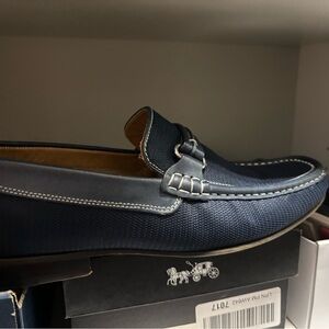 Donald J. Pliner Blue Loafers with Silver Hardware Men’s Size 8